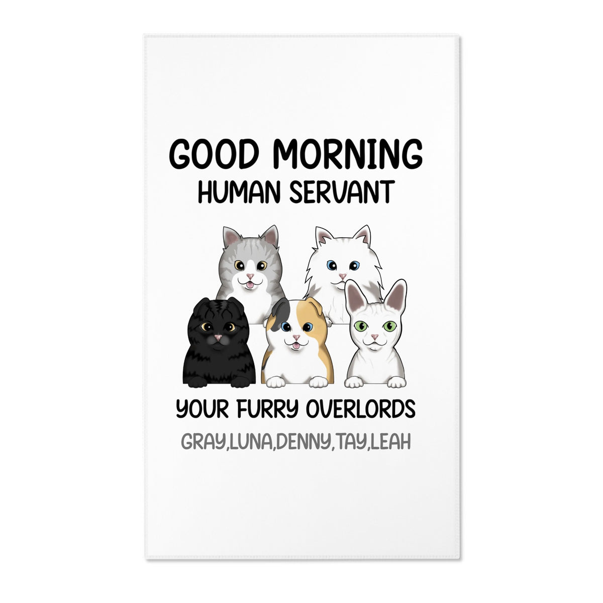 Area Rugs, Customize it with your Pet's Clip art and Names
