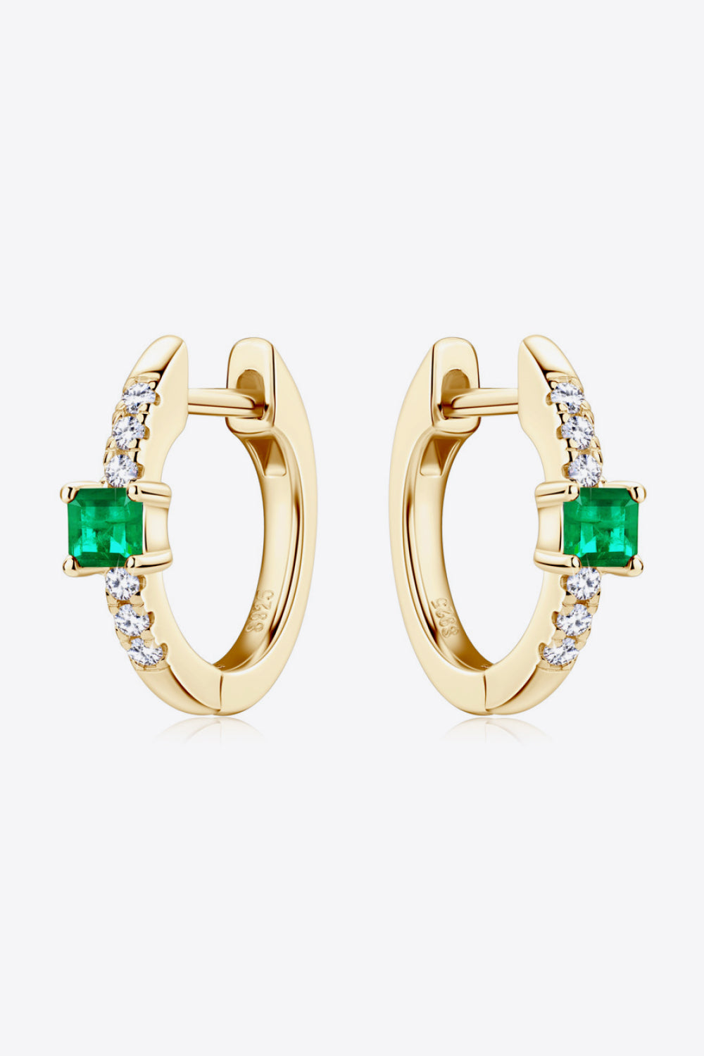 Lab-Grown Emerald Earrings