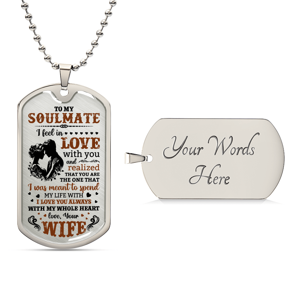 Luxury Graphic Dog Tag Necklace For Soulmate
