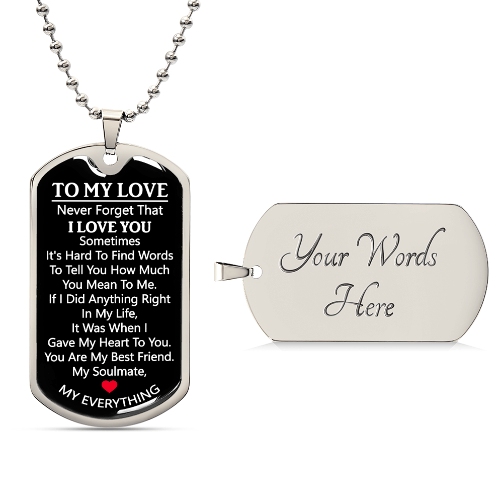 Luxury Graphic Dog Tag Necklace For Love