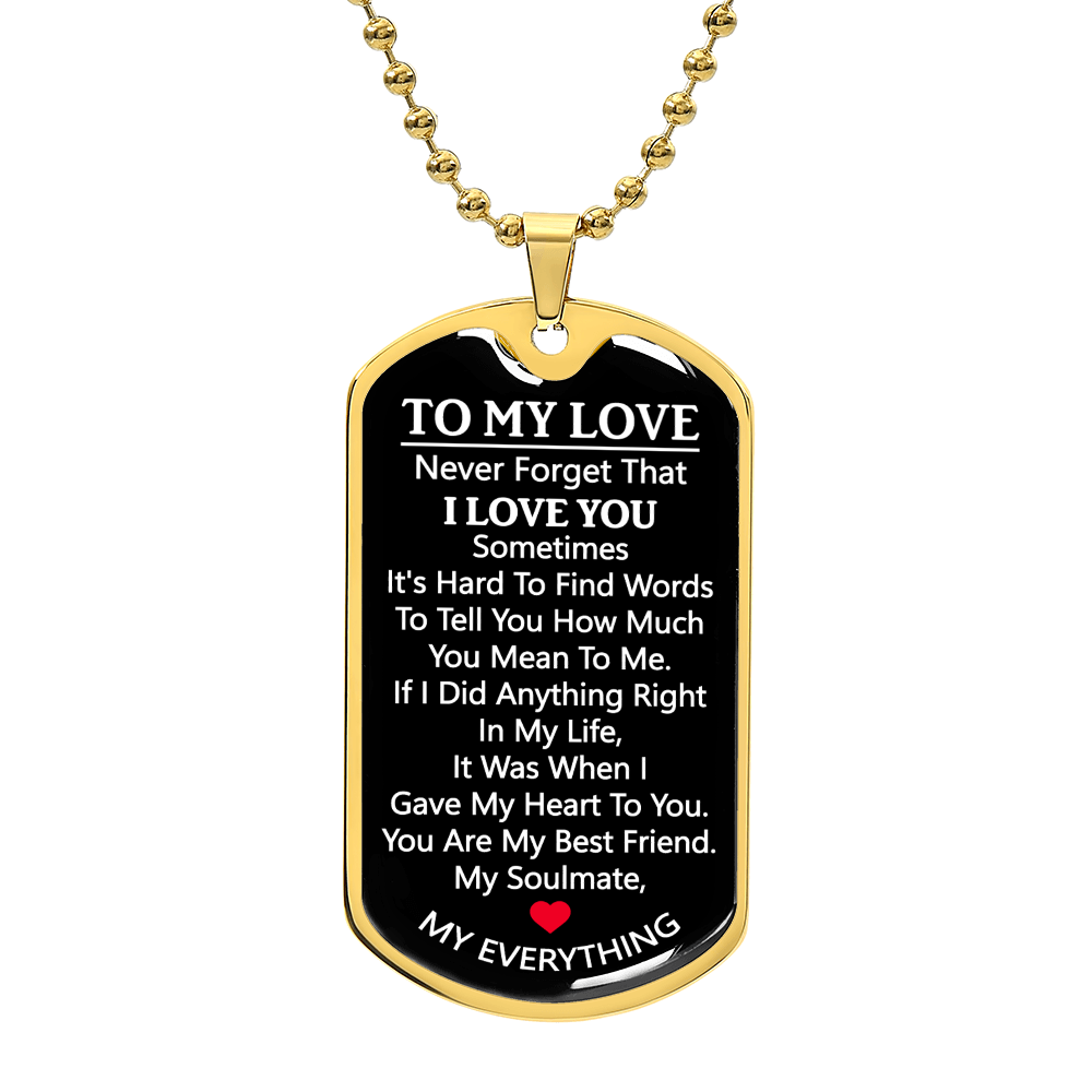 Luxury Graphic Dog Tag Necklace For Love
