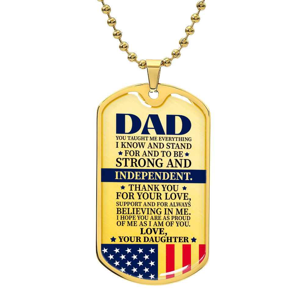 Luxury Graphic Dog Tag Necklace For Dad