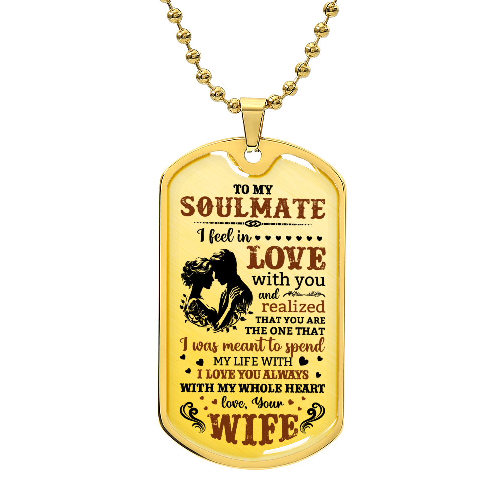 Luxury Graphic Dog Tag Necklace For Soulmate