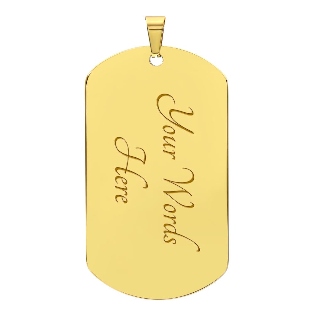 Luxury Graphic Dog Tag Necklace For Husband