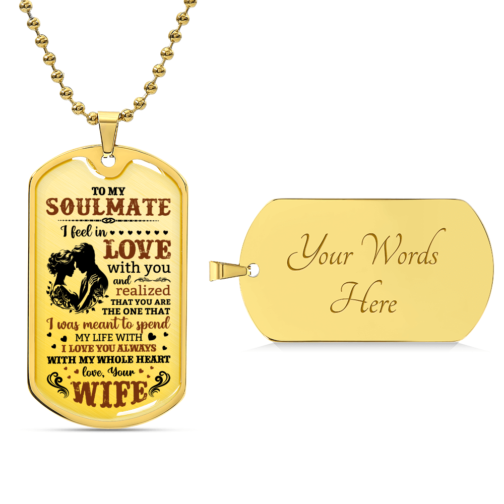 Luxury Graphic Dog Tag Necklace For Soulmate