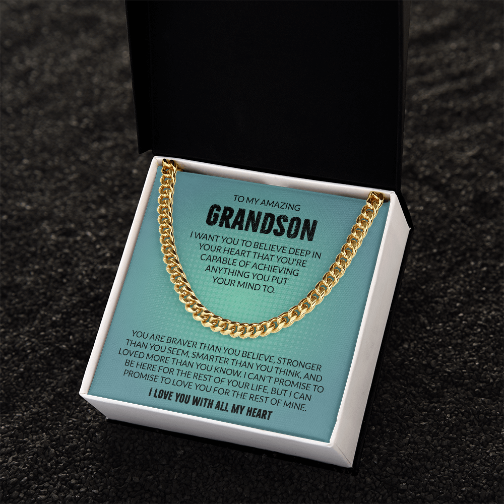 Cuban Link Chain For Grandson