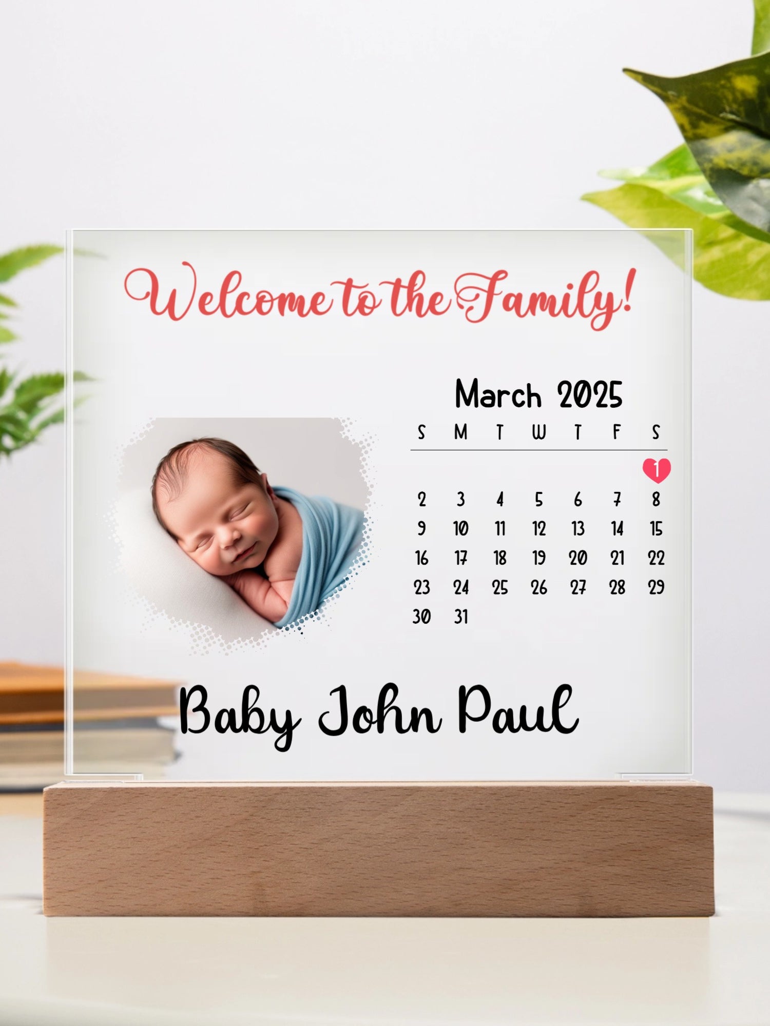 Newborn Baby acrylic plaque