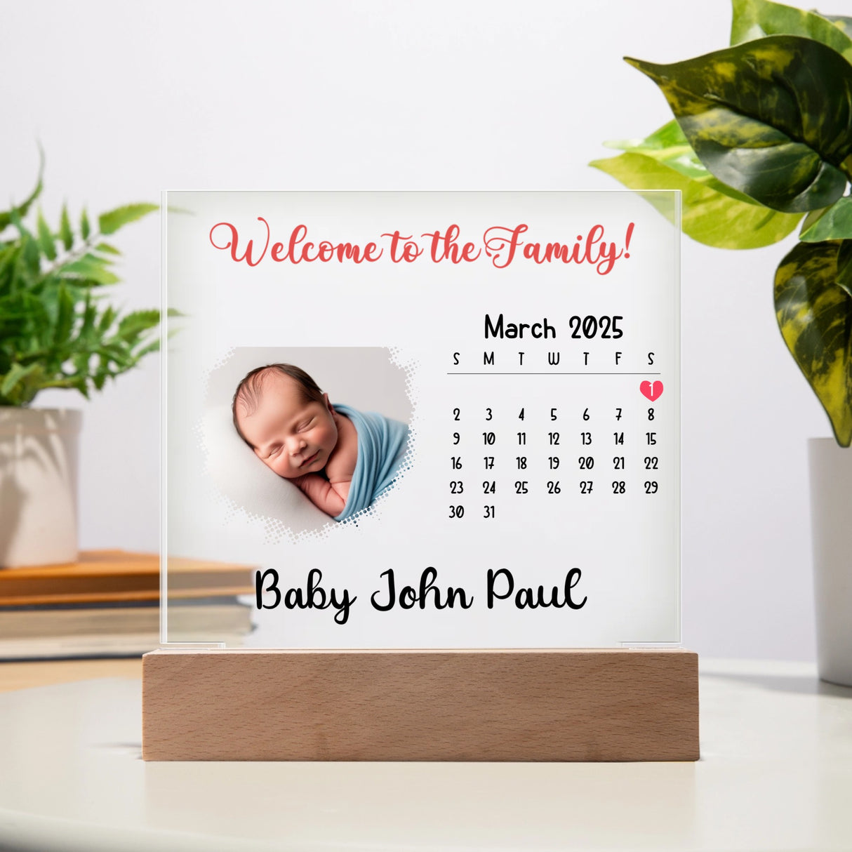 Newborn Baby acrylic plaque