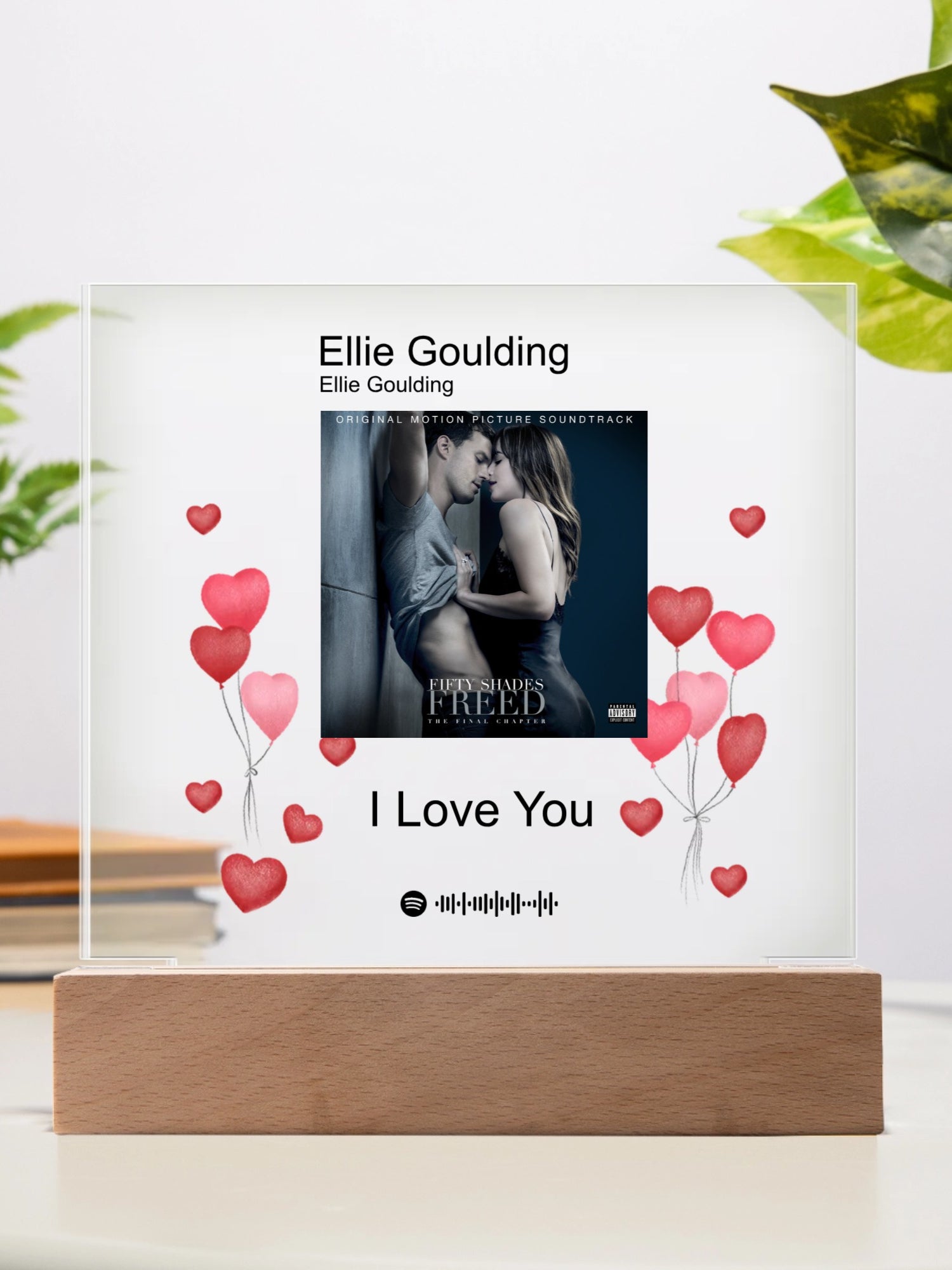 Acrylic Square Plaque, Keepsake gift with your custom picture and favorite Song.