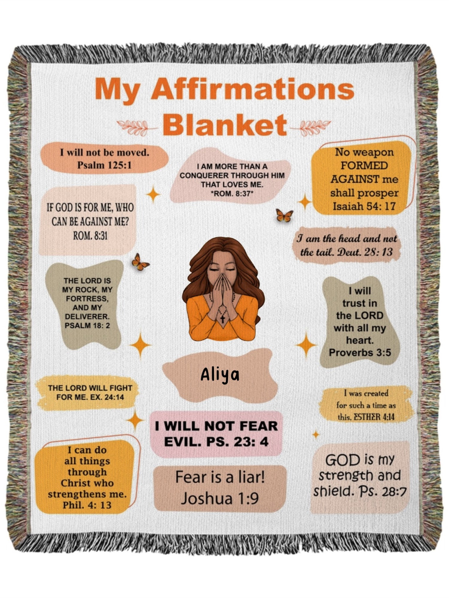 Heirloom Artwork Woven Blanket , Gift for self or daughter. Customizable Picture.