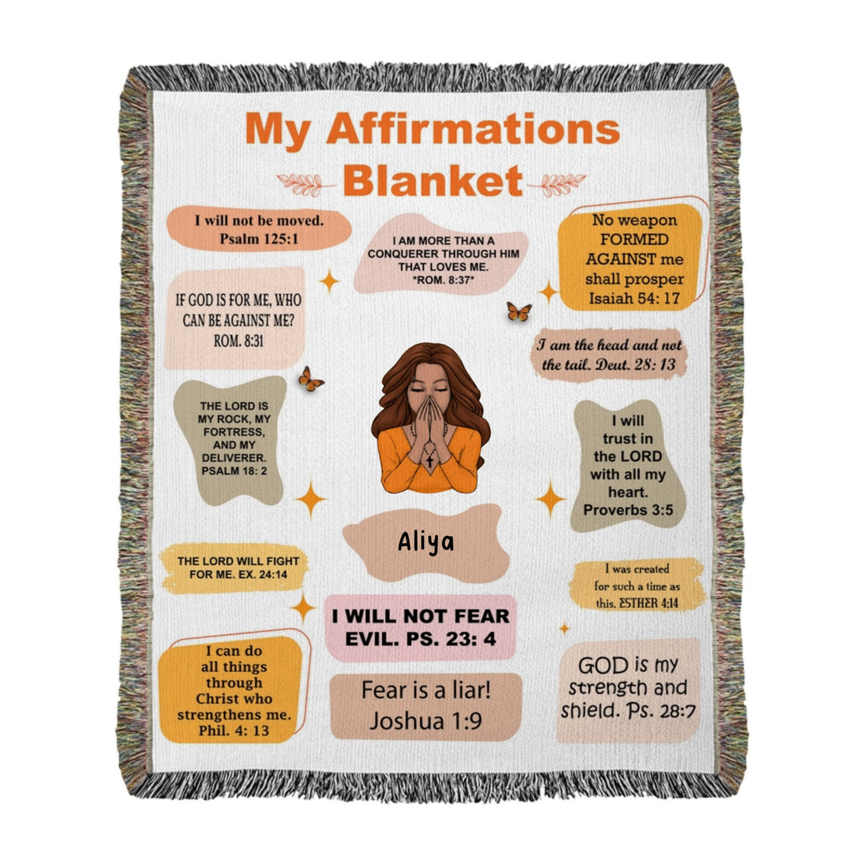 Heirloom Artwork Woven Blanket , Gift for self or daughter. Customizable Picture.