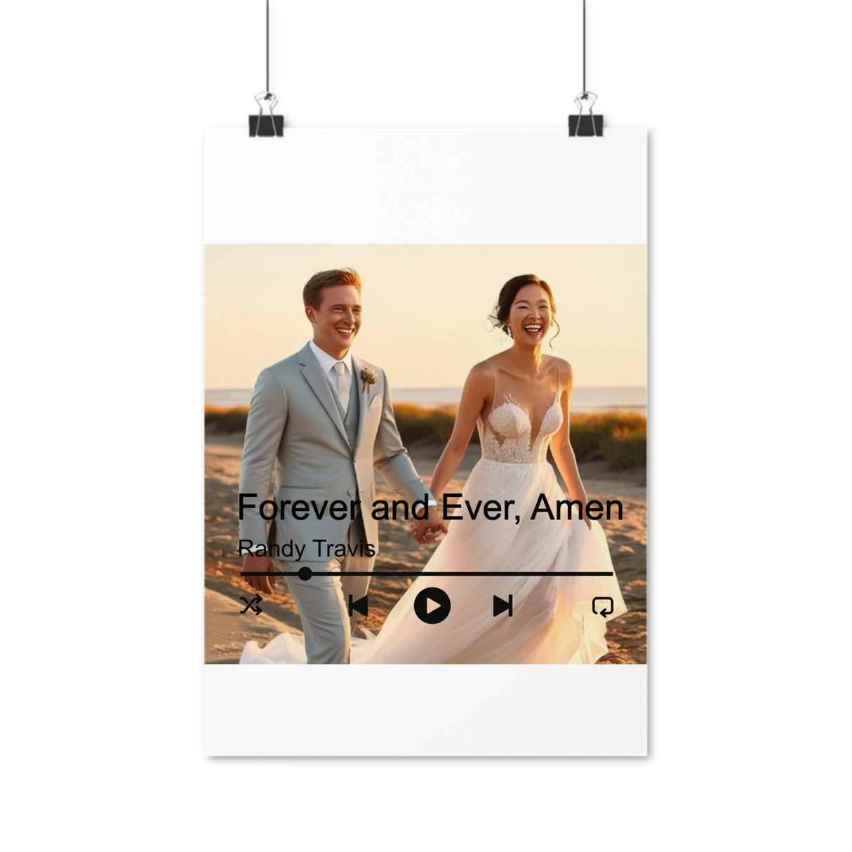 Newly Wed customizable picture with your favorite song selection