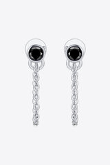 Inlaid Moissanite Chain Earrings