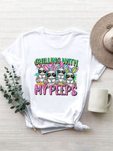CHILLING WITH MY PEEPS Round Neck T-Shirt