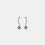 2 Carat Moissanite 925 Sterling Silver Earrings