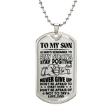 Luxury Graphic Dog Tag Necklace For Son