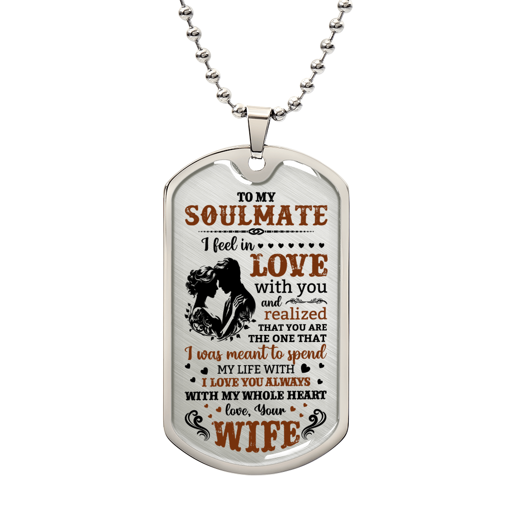 Luxury Graphic Dog Tag Necklace For Soulmate