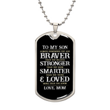 Luxury Graphic Dog Tag Necklace For Son