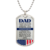 Luxury Graphic Dog Tag Necklace For Dad