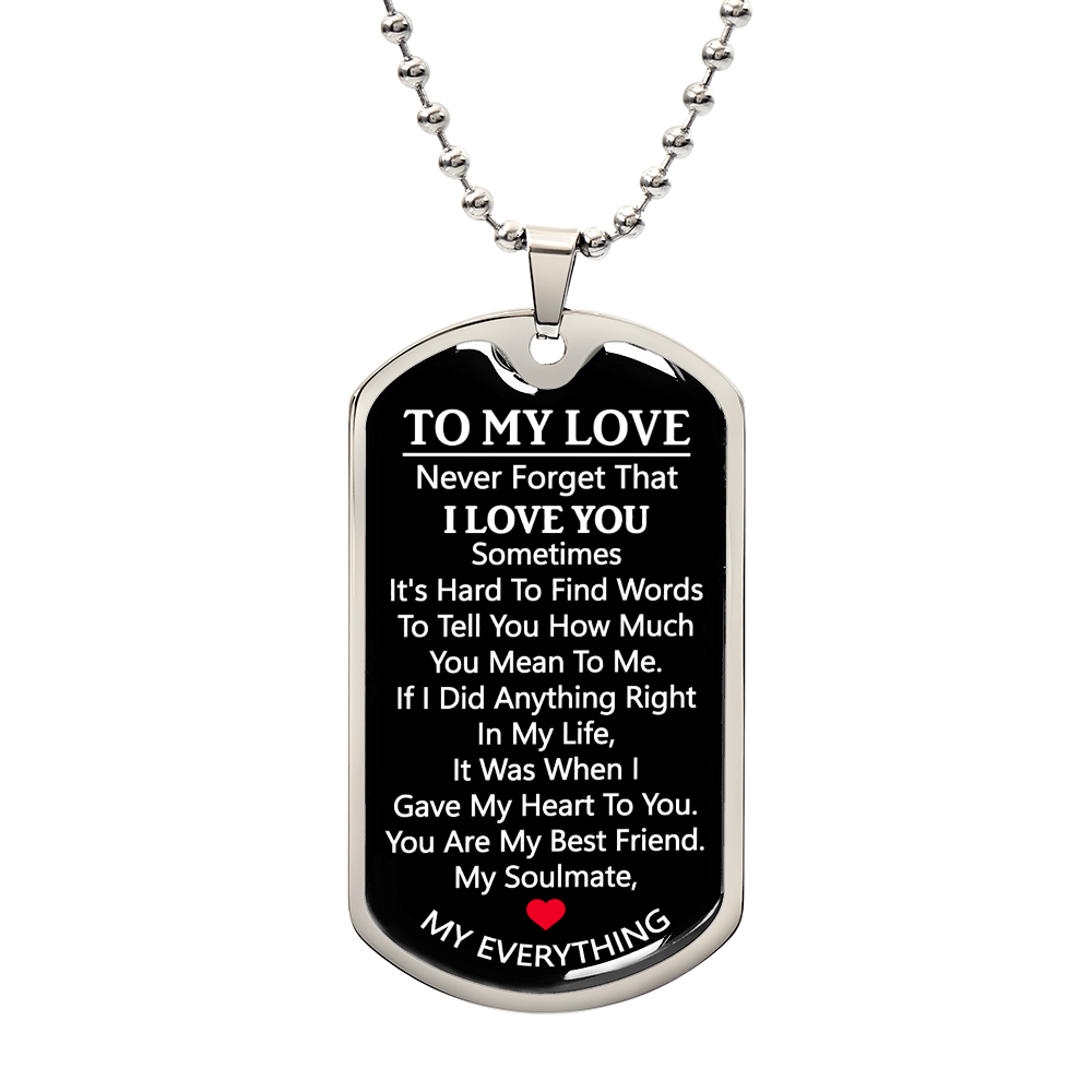 Luxury Graphic Dog Tag Necklace For Love