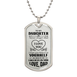 Luxury Graphic Dog Tag Necklace For Daughter