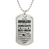 Luxury Graphic Dog Tag Necklace For Husband