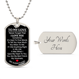 Luxury Graphic Dog Tag Necklace For Love