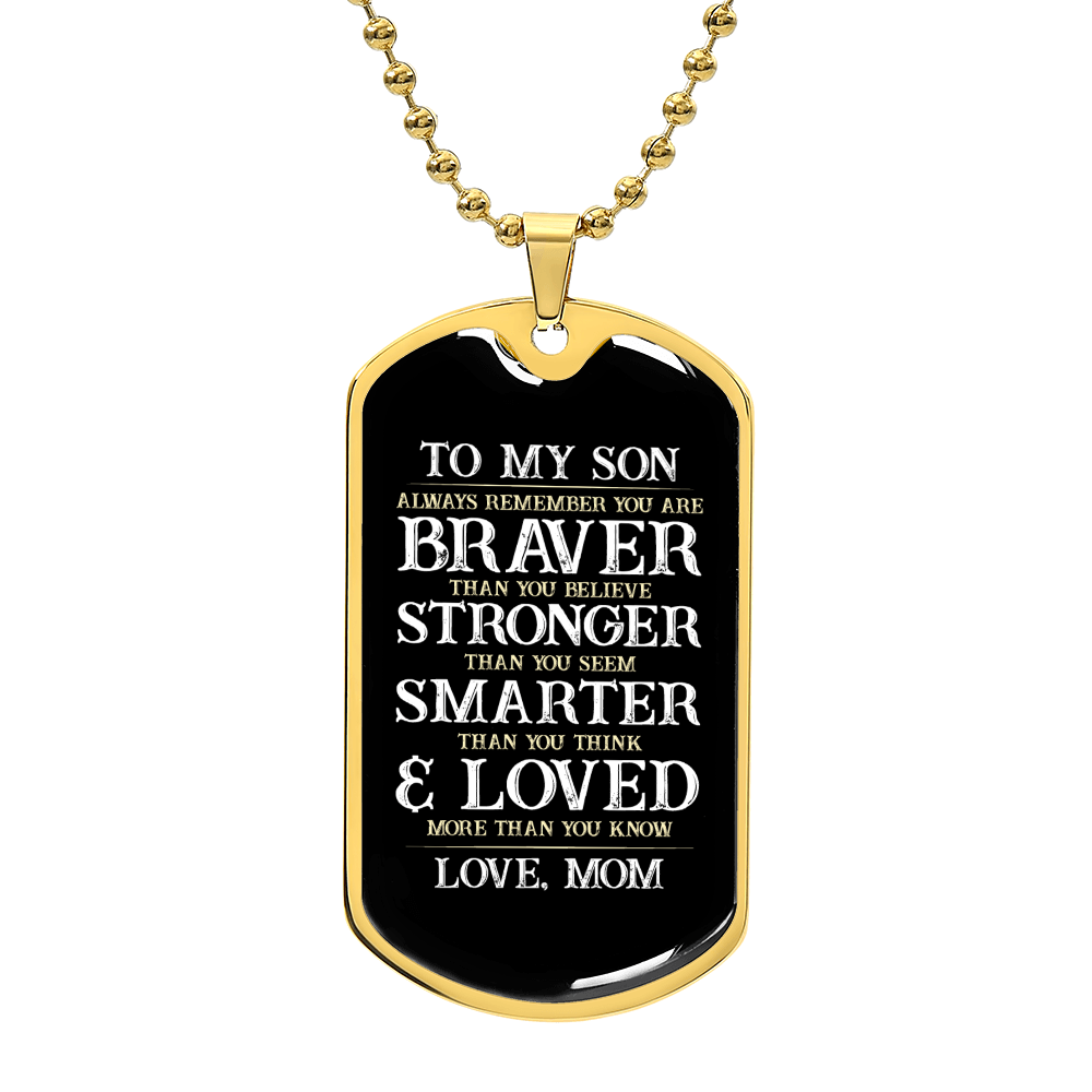 Luxury Graphic Dog Tag Necklace For Son