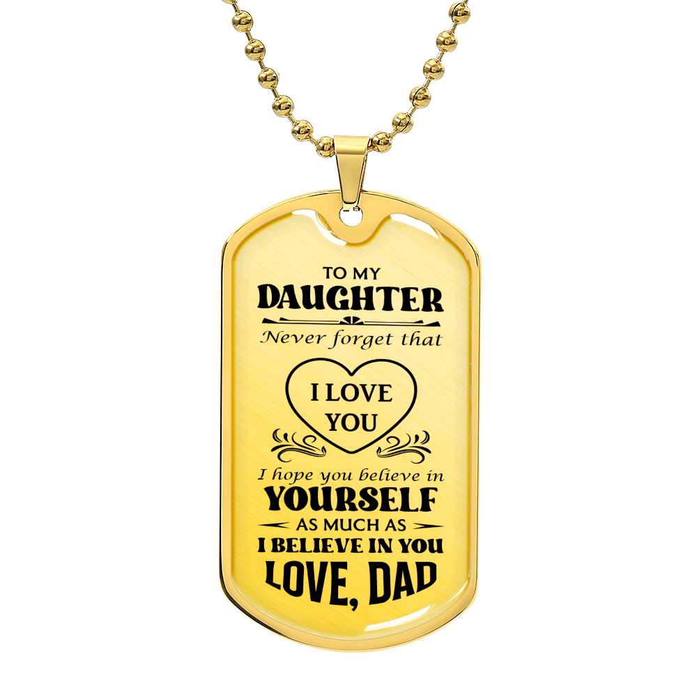 Luxury Graphic Dog Tag Necklace For Daughter