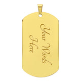 Luxury Graphic Dog Tag Necklace For Daughter