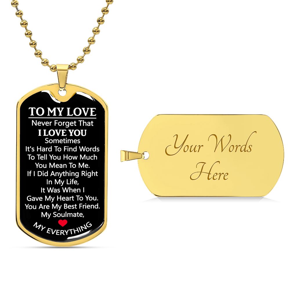 Luxury Graphic Dog Tag Necklace For Love